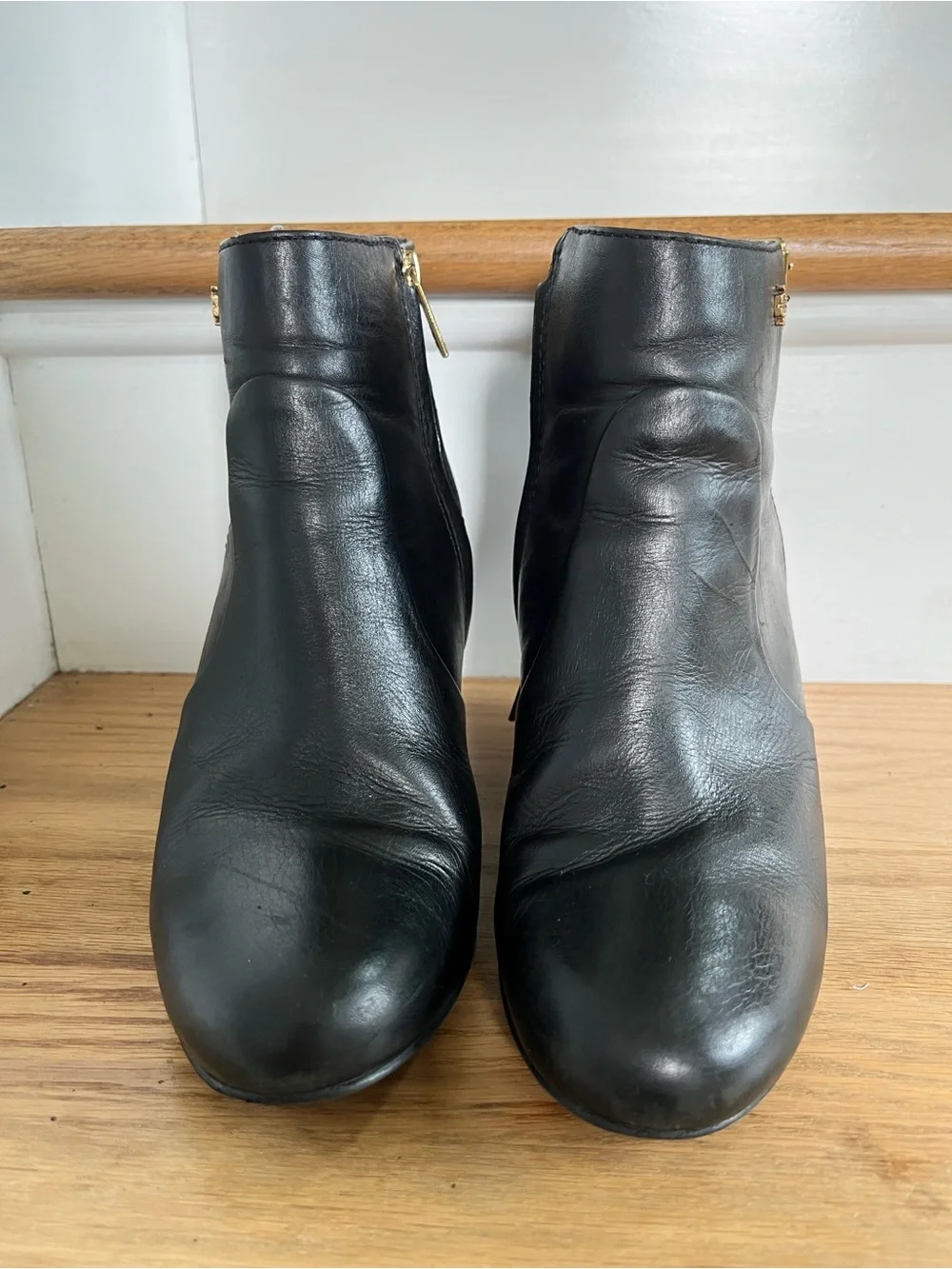 Tory Burch Black Leather Zip Ankle Booties